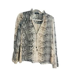 Maven West Snake Print Top Blouse Small